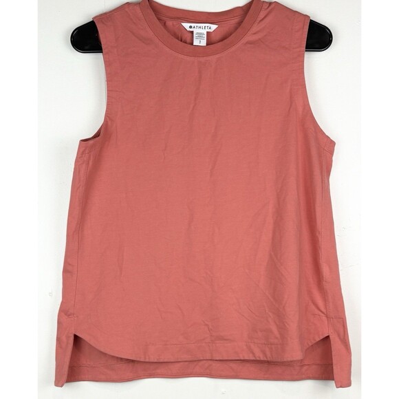 Athleta Orange Salmon Sleeveless Athlesiure Tank, Small - Picture 1 of 7